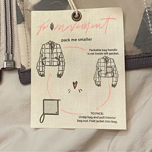 New! FP Movement Free People Care FP Fab Scrap Pippa Packable Puffer 2404 - Picture 8 of 14